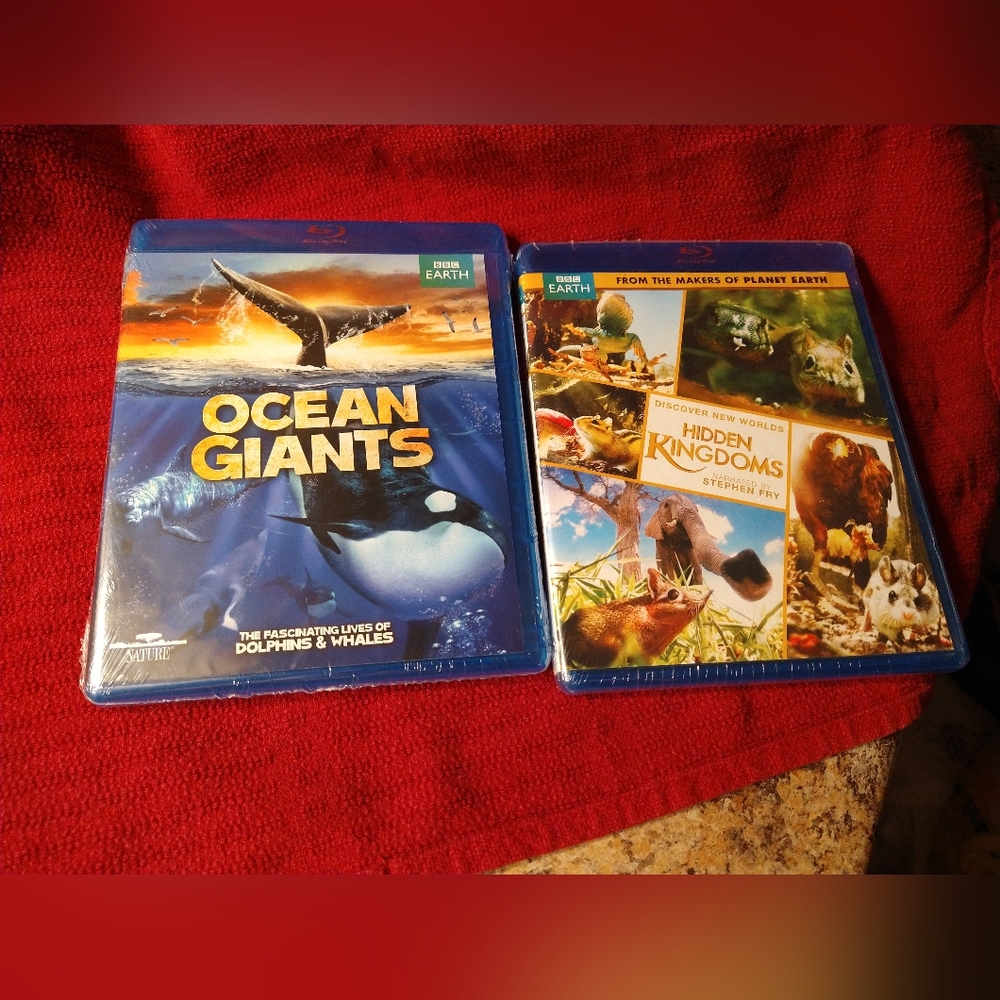 2 BBC Earth Nature Animal Documentaries Blu-ray DVD Lot Sealed